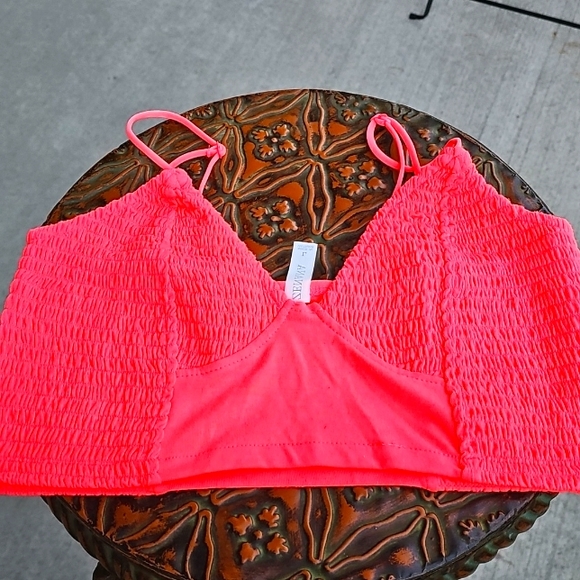 ZENANA Womens sz large NWOTS Neon Coral bralette. .THIS COLOR IS GORGEOUS!!! - Picture 1 of 4